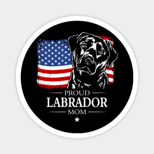 Proud patriotic Labrador Mom American Flag dog Magnet